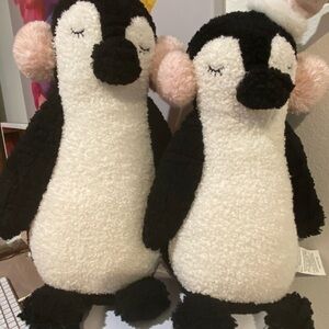 Adorable Black and White Penguin Plush Set